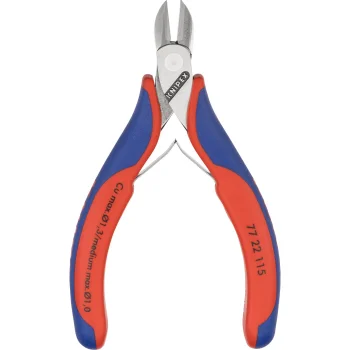Elektronikos šoninio kirpimo replės KNIPEX 77 22 115, 115 mm