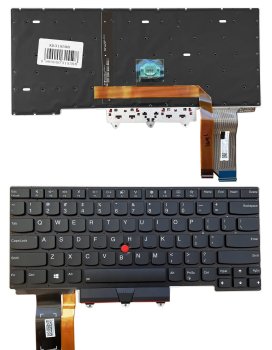 Extra Digital Lenovo ThinkPad E14 klaviatūra su apšvietimu, US, juoda