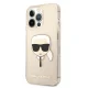 Apple iPhone 14 Pro Max 6.7\" Karl Lagerfeld Glitter Karl Head Case Cover (KLHCP13XKHTUGLGO), Gold