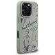 Karl Lagerfeld Grained Pattern & Logo MagSafe dėklas iPhone 16 Pro Max - Pilkas