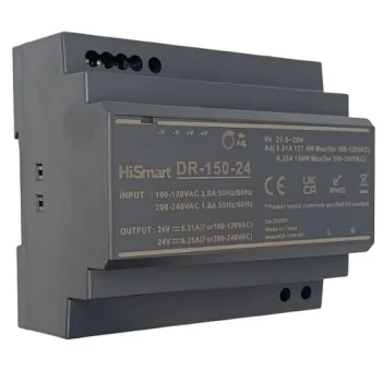Maitinimo šaltinis 24V 6.25A 150W DIN bėgeliui