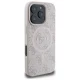 Guess 4G Ring Classic Logo MagSafe dėklas iPhone 16 Pro Max, rožinis