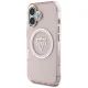 Guess IML Metal Mountain Logo MagSafe dėklas telefonui iPhone 16, rožinis