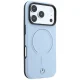 Mercedes Leather 3D MagSafe dėklas telefonui iPhone 18 Pro / 17 Pro, mėlynas