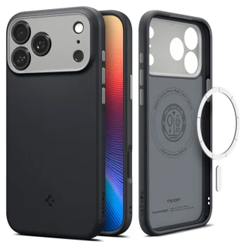 Spigen Nano Pop MagSafe dėklas, skirtas iPhone 17 Pro, juodas