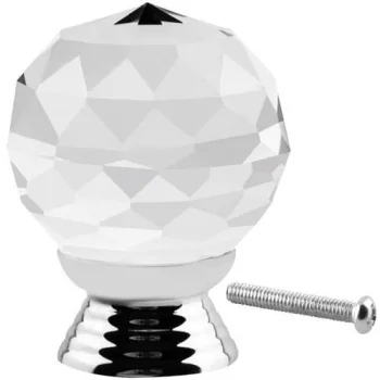 Iso Trade Crystal Furniture Knob, 3x4 cm