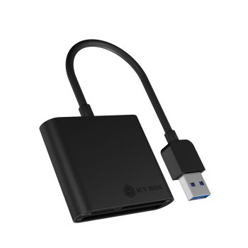 Icy Box IB-CR301-U3 USB 3.0 atminties kortelių skaitytuvas, juodas