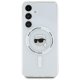 Karl Lagerfeld Button Karl Head MagSafe dėklas Samsung Galaxy S25, baltas