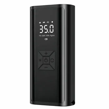Akumuliatorinis oro kompresorius su 6500mAh baterija, 150 PSI, juodas