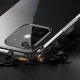 TPU dėklas Xiaomi Redmi Note 11S / Note 11 su metalizuotu rėmeliu, skaidrus / juodas