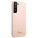 Guess Silicone Script dėklas Galaxy S22+ S906, Rausvas