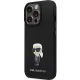 Karl Lagerfeld Silicone Ikonik Metal Pin dėklas iPhone 13 Pro Max, juodas