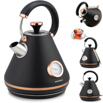 Berdsen BD-701 Electric Kettle with Thermometer, 1.7L, Black