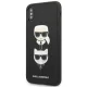 Karl Lagerfeld Saffiano Karl&Choupette dėklas skirtas iPhone XS Max, juodas