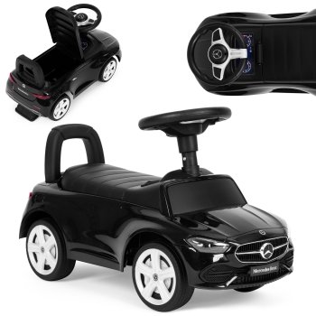 Vaikiškas paspiriamas automobilis Multistore Mercedes C Class, juodas