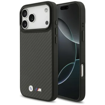 BMW dėklas iPhone 17 Pro Max telefonui M Kevlar Matt MagSafe, juodas