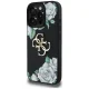 Guess dėklas iPhone 16 Pro Max Grained Roses Big 4G Logo, juodas