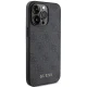 Apple iPhone 15 Pro dėklas Guess 4G Metal Gold Logo, pilkas