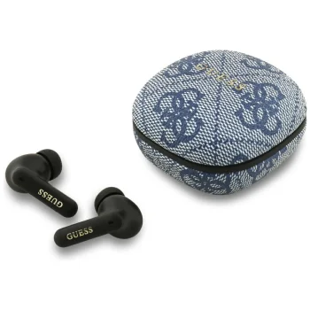 Guess 4G Classic Metal Logo TWS ENC belaidės ausinės, mėlynos