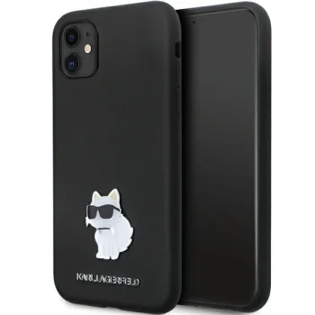 Karl Lagerfeld dėklas iPhone 11 / Xr telefonui Silicone Choupette, juodas