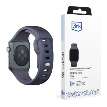 3mk silikoninis dirželis Apple Watch 38 / 40 / 41 mm, pilkas