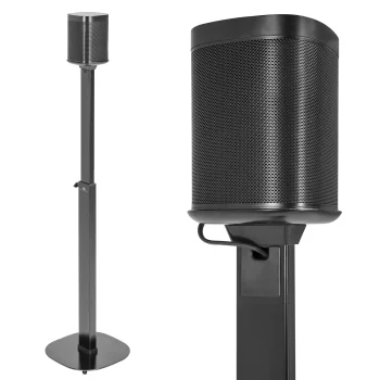 Grindinis garsiakalbio stovas Maclean MC-940 skirtas Sonos One ir One SL, 738-1182 mm, juodas