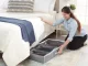 Large Underbed Storage Bag Organizer for Shoes and Bedding, Zippered, 90x42x14 cm, Grey