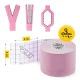 4FIZJO Kinesiology Tape 5 cm x 5 m, Light Pink