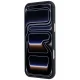 Guess Perforated 4G Gold Logo MagSafe dėklas telefonui iPhone 17 Pro Max / 18 Pro Max, juodas