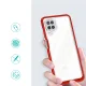 Dėklas Samsung Galaxy A22 4G Hybrid Armor Clear 3 in 1, skaidrus su raudonu rėmeliu