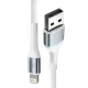 3mk Hyper Cable N-SERIES USB-A į Lightning laidas 2m 12W, baltas