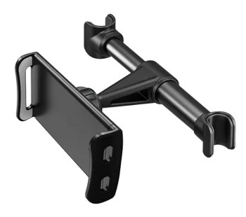 Universal Car Headrest Phone & Tablet Holder, black