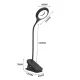 Belaidė LED skaitymo lempa su spaustuku Wozinsky WLBK-02, USB-C, juoda