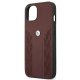 BMW dėklas iPhone 13 mini, Leather Curve Perforate, raudonas