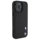 BMW dėklas iPhone 16 Pro Max telefonui Smooth Rubber Logo, juodas