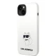 Karl Lagerfeld Silicone Choupette dėklas, skirtas iPhone 14 Plus / 15 Plus, baltas
