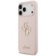 Guess Silicone Big 4G Script dėklas, skirtas iPhone 17 Pro Max, rožinis