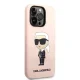 Karl Lagerfeld Silicone Ikonik MagSafe dėklas „iPhone 14 Pro“, rožinis