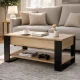 Pakeliamas kavos staliukas ModernHome 147035, 90 cm, Sonoma ąžuolas