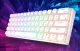Mechaninė klaviatūra Royal Kludge RK61 RGB, rudas jungiklis, balta