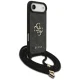 Dėklas Guess 4G Big Logo Cord Strap Crossbody skirtas iPhone 17 Air, juodas