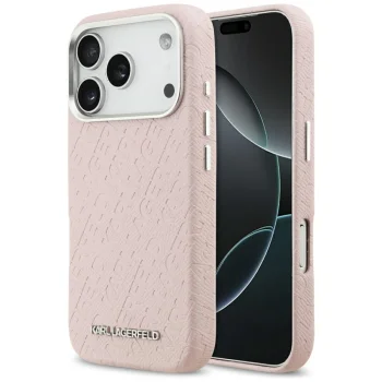 Karl Lagerfeld FW Stamped Karl MagSafe Phone Case Cover iPhone 17 Pro - Pink