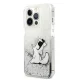 Karl Lagerfeld Liquid Glitter Choupette Fun dėklas iPhone 13 Pro Max 6.7\", sidabrinis