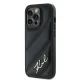 Karl Lagerfeld dėklas iPhone 14 Pro telefonui Diagonal Quilted Script, juodas