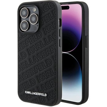 Karl Lagerfeld Quilted K Pattern dėklas, skirtas iPhone 15 Pro, juodas