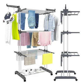 Vertical Foldable Clothes Drying Rack XXL on Wheels