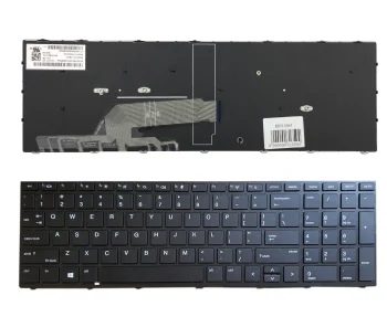 HP Probook 450 G5 / 455 G5 / 470 G5 nešiojamojo kompiuterio klaviatūra su rėmeliu, juoda