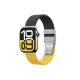 2 vnt. AmazingThing Blend Band dirželių Apple Watch 45/46/49mm, geltona-juoda/juoda