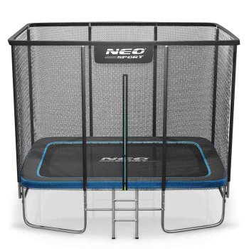 Stačiakampis sodo batutas su tinklu ir kopėčiomis Neo-Sport 305x213 cm