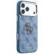 Guess 4G & Big Resin Logo dėklas, skirtas iPhone 17 Pro / 18 Pro, šviesiai mėlynas